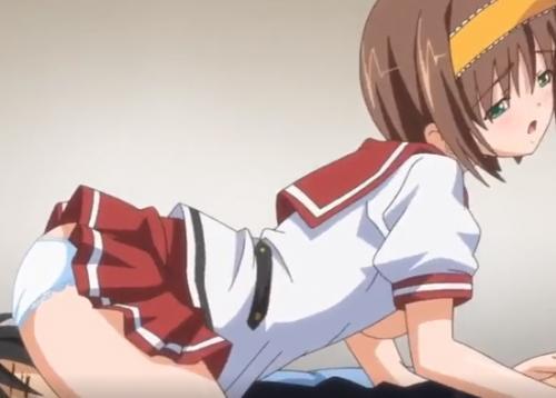 【エロアニメ】朝からこっそりベッドに潜り込んだロリ美少女JKから顔にパンツ着衣のおマンコ押し付けられて大興奮♡