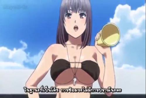 【一般アニメ】エッチなビキニの巨乳コーチから水泳の授業でスケベ男子にビーチクを狙われる美人教師♥♥