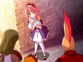 【エロアニメ】エルフ耳のロリ巨乳な幼女が路地裏で男たちから囲まれレイプされまくってて孕ませられちゃう♥♥