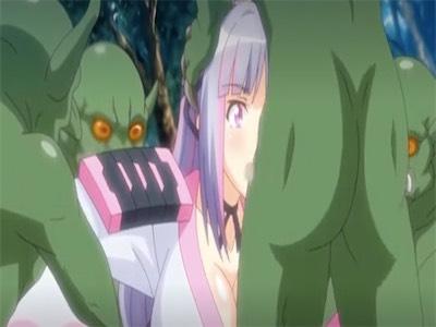 ゴブリンに襲われる女戦士が野外で慰みモノに。延々とチンポを咥えさせられて口内射精ぶちかまされる