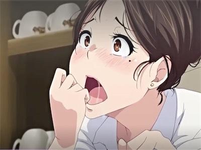 爆乳な人妻が働く喫茶店。旦那がいない間にすけべな常連客に身体を弄ばれ不覚にも感じてしまう