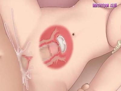 巨乳美少女濃厚中出しセックスで膣マンコガン突きされる♥断面図で子宮タンクに白濁液を大量ぶっかけされちゃう♥♥