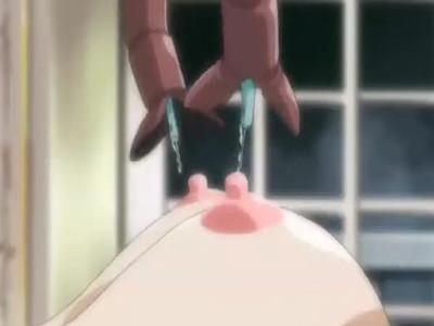 触手の先端から鋭い針が出てきて乳首にぶっ刺し！！乳腺を刺激され感じたことのない快感責めで母乳ミルクスプラッシュッ♡♡