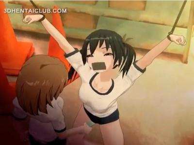 淫乱ビッチなレズJKがノンケ美少女を体育倉庫で監禁拘束し玩具を使ってイキ狂いにさせる！！