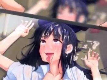 ビッチJK委員長脅迫レイプで調教完了記念チェキ♥♥輪姦中出しレイプで性奴隷肉便器に堕とされる黒髪女子校生♥♥