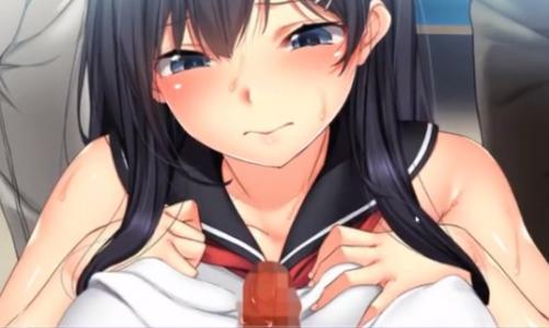 エッチなセーラー服姿の巨乳美少女JKのおっぱい揉みながら同時におマンコ弄って大量潮吹きイキ！！