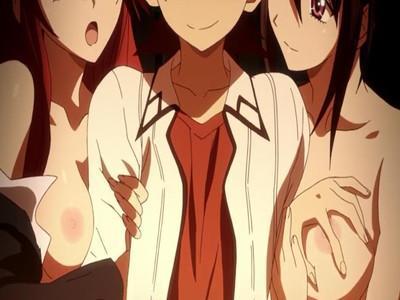 巨乳おっぱい美少女たちが両サイドからマシュマロおっぱいを押し付けてデレデレしちゃう思春期男子が大興奮♥♥