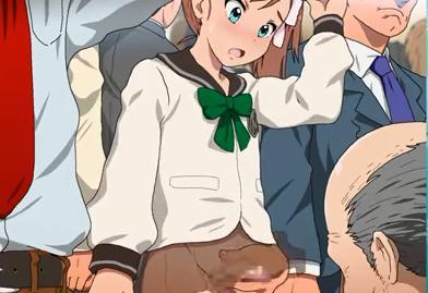 女の子の子ような美少年が満員電車で変態おやじからスカートをめくられおチンポ扱かれビクビク感じてザーメン発射！！