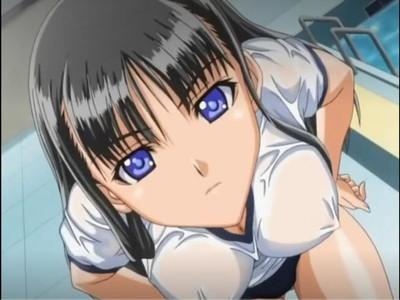 巨乳JKが体操服のままプールにin....身体のラインがピッタリ出ちゃってエロ過ぎた。