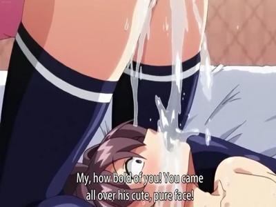 エロエロボディの淫乱ビッチ巨乳メイドたちがショタボーイと濃厚乱交セックスして大量マン汁液を顔面ぶっかけ♡♡