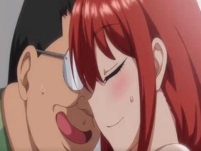 眼鏡のキモオヤジとHなことしちゃう赤髪の女の子♡色んな体位でSEXを楽しむ姿がエロすぎて興奮しちゃう♡