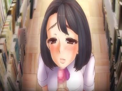 図書室で爆乳おっぱいの女先輩がエッチな誘惑！M男子のおちんちん巨乳おっぱいパイズリでしごいて生ハメSEX！