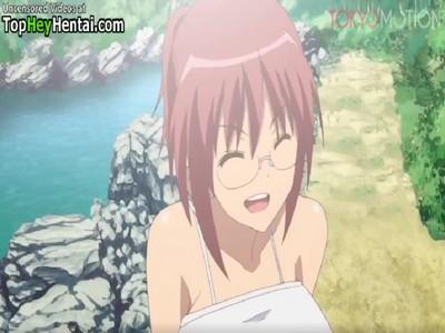 真夏の暑い日に久々に再会した田舎の爆乳おっぱいの従妹と山の上流でエッチな関係に☆川のせせらぎで冷えた胡瓜をおまんこへ☆