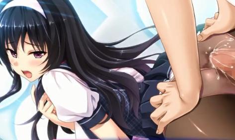 黒パンストの制服美少女をお尻に巨根チンポ擦られ愛液と我慢汁が混ざってドロドロ状態に！！
