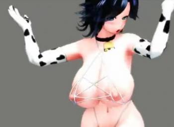 牛乳女のセックスダンスで爆乳たわわでぼいんぼいん揺れ動く♥♥動く度に大きく揺れるおっぱいにむちむちくい込み牛柄痴女♥♥