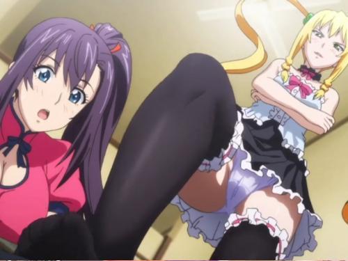 【マケン姫っ!】金髪ツインテール美少女に足で弄られフル勃起しちゃう♥♥ニーソの絶対領域におパンツもお尻丸見えに♥♥