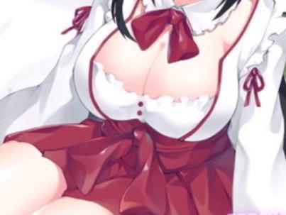 エッチな巫女さんに興奮し服から零れそうなおっぱい揉んで濃厚イチャラブ中出しセックスしちゃう♡