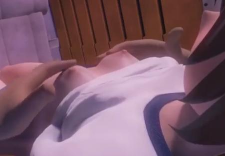【3Dエロアニメ】用具室に連れ込まれたちっぱい美少女JKがおっぱい乳首をくりくり弄られビクビク感じて喘いじゃう♡