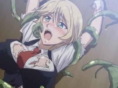 セクシーバーテンダーが触手に体をイタズラされまくる！！オッパイとマンコを激しく攻められて悶絶イキ！！