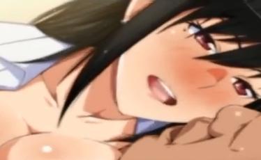 【エロアニメ】黒髪美少女JKが変態キモデブ男を誘惑しおっぱい丸出し状態で子宮タンクに大量ザーメン中出し！！