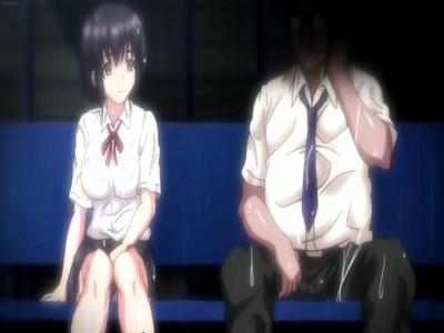雨で服が濡れまくった美乳な美少女の乳首舐め！おじさんが屋外で中出しSEX