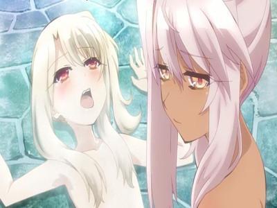 温泉内でロリ美少女同士が濃厚百合ベロチューしまくって舌が激しく絡み合いアヘ顔堕ちしちゃう♡