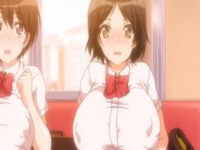 電車に座る制服着た高校生が爆乳すぎて見てしまうｗｗｗｗ目をキラキラさせながら眺める姿がかわいくて癒される♡