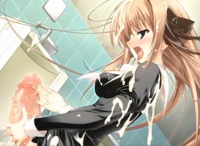 【エロアニメ】休み時間の度に濃厚子種ザーメンをトイレで出しまくっても収まらないふたなり美少女JK♡