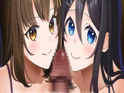 ＜美少女＞「私たち2人で頑張りますね♡」初々しい妹と後輩のWフェラご奉仕!2人とも美味しそうにおしゃぶりちゃう♪