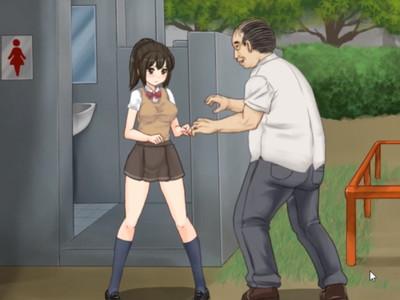 痴漢されないようにハイキックで撃退しなくてはいけない女子校生！ちから及ばずに親父に捕まえられ犯される・・・！