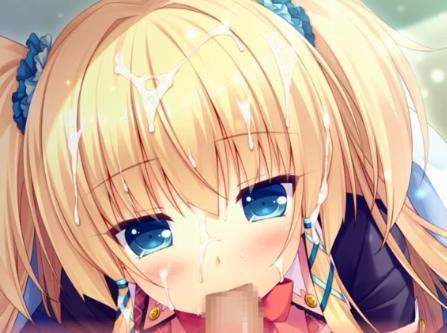 可愛い金髪ロリ美少女ちゃんが朝からギンギンに勃起した巨根チンポをフェラご奉仕で濃厚ザーメンごっくん♡