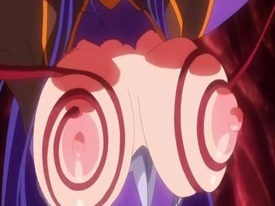 デカパイ女忍者が奴隷調教訓練の一環で肉壺拘束され魔物ザーメン漬けに！！触手チンポで2穴を高速ピストンで大量種付け！！
