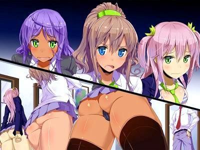 【エロアニメ】強気ポニテに小悪魔ロリ！淫乱黒ギャルJKビッチたちを♀ペットに調教する生ハメ種付けプレス❤