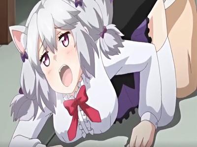 【同人原作】銀髪ロリ巨乳少女が猫耳撮影会、チア衣装の裏バイトと色々なシチュエーションで絶頂SEX!
