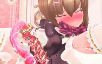 チンコの生えたふたなり両性具少女が気持ちがいいからどっちも一緒にオナニーしちゃう♡♡どちらでイクのが気持ちいい？♡♡