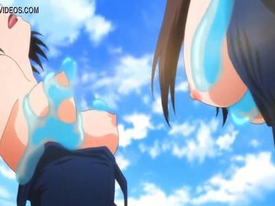プール内で突如水中触手が現れて爆乳JKたちに襲い掛かる！？スク水姿のJK達のおっぱい乳首丸出しで凌辱♥♥