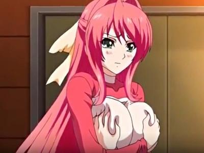 自分のおっぱいを隠して守る赤髪の女の子・・・・。すぐに服破られて色んなところツンツン棒でいじめられちゃう///