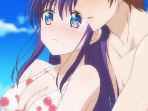 えっちな妄想ばかりの淫乱痴女女子高生と夏のビーチへ行っちゃう！？ビキニからおっぱいぽろりしてビーチ最高♥