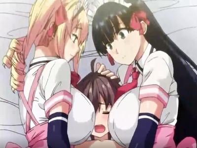 【おねショタ】2人の巨乳お姉さんメイドにたっぷり甘えながらの性的教育！そのまま筆おろし中しSEXへ！