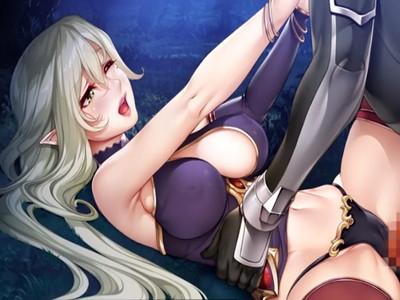 爆乳おっぱいのエルフお姉さんに種付け異種姦レイプ！パイパンおまんこの生挿入でおちんちんぶち込んで絶叫イキ！