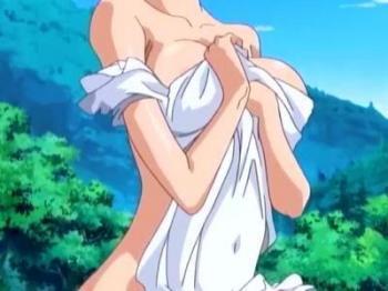 【エロアニメ】メイド服のおっぱいお姉さんと小川でキャッキャウフフしちゃう♡♡69で潮吹き⇒青姦種付け濃厚セックス♡♡