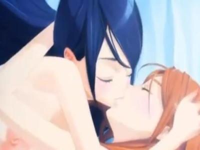 美少女同士で激しいエロトロセックスっ！！ふたなりちんぽで膣奥をズコバコ犯され濃厚レズベロチュー！！