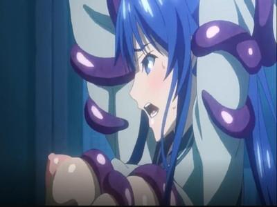 肉棒のモンスターに拘束されてしまった美人JK！全穴を犯されまくられる♡