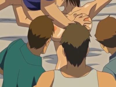 不貞のバツで男たちに強姦されるヤンキー風の人妻！　たっぷりしこまれたユルユルまんこに複数の棒をつっこむ！