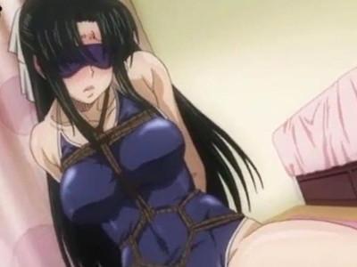 スク水姿の爆乳JKを緊縛縛りで目隠しSMプレイ♥♥写真を撮られていつも以上に感じまくって乱れまくる♥♥