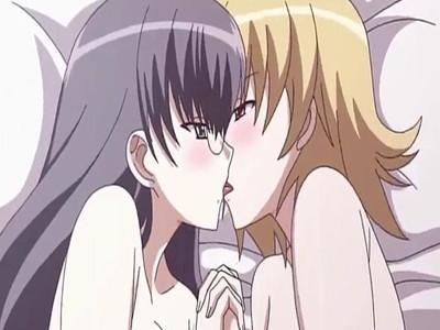 親友に恋心持っている淫乱痴女JKが妄想百合エッチで親友の身体を巨根チンポで突上げてレズセックス♥