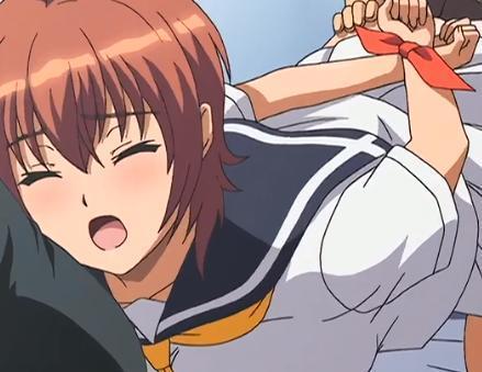 制服美少女JKが無理やり両手を拘束されてバックから巨根チンポで激ピストンされ濃厚ザーメンを子宮タンクに注入される♡