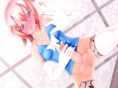 ちっぱい美少女の股間に極太ちんぽがっ！？シコシコふたなりちんぽを扱いてギンギンに勃起しちゃう♡