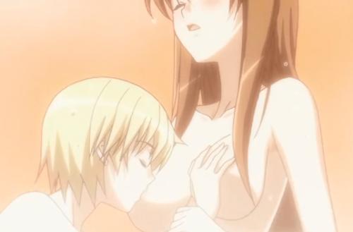色白美人お姉ちゃんと一緒にお風呂♡発情したショタ弟がおっぱい乳首に吸い付いてそのまま近親相姦中出しセックス♡