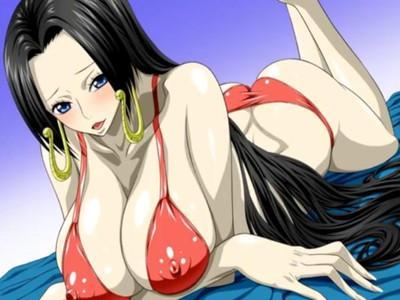 魅惑のハンコックが豊満おっぱいでパイズリ&パイパンマンコに種付け許可され好き放題ザーメン注入しちゃう♡♡
